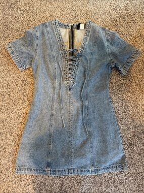 H&M Divided Denim Mini Dress - Medium Blue